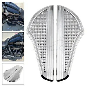 クローム CNC ディファイアンス フロント ドライバー フロアボード ハーレー ツーリング ソフテイル FLD トライク用 Chrome CNC Defiance Front Driver Floorboard For Harley Touring Softail FLD Trike 【並行輸入品】