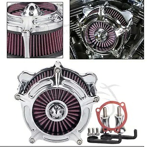 タービンクロームエアクリーナーインテークフィルターハーレーエレクトラグライドダイナFXDWG FXD用 Turbine Chrome Air Cleaner Intake Filter For Harley Electra Glide Dyna FXDWG FXD 【並行輸入品】