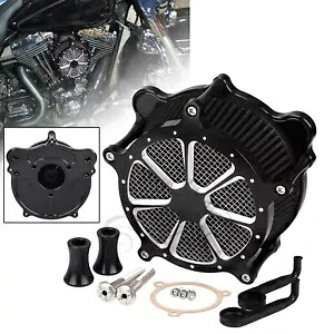 ブラック CNC エアクリーナー インテーク フィルター キット ハーレー ツーリング エレクトラ ストリート グライド用 Black CNC Air Cleaner Intake Filter Kit For Harley Touring Electra Street Glide 【並行輸入品】