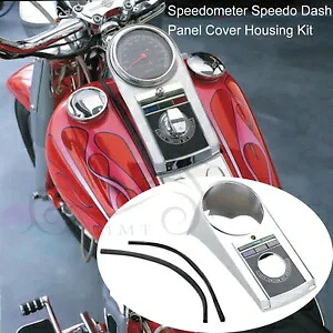 クロームスピードメーター Speedo ダッシュパネルカバーハウジングキット ハーレーソフテイル 84-90用 Chrome Speedometer Speedo Dash Panel Cover Housing Kit For Harley Softail 84-90 【並行輸入品】
