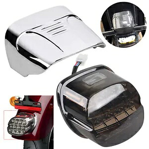 LED リアブレーキテールライトランプ & バイザーハーレーツーリングロードキングダイナグライド用 LED Rear Brake Tail Light Lamp & Visor For Harley Touring Road King Dyna Glide 【並行輸入品】
