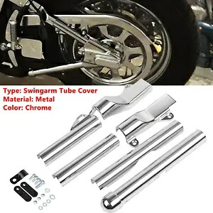 クローム リア スイングアーム チューブ カバー ハーレー ソフテイル 00-07 ナイト トレイン FLSTC FXST用 Chrome Rear Swingarm Tube Covers For Harley Softail 00-07 Night Train FLSTC FXST 【並行輸入品】