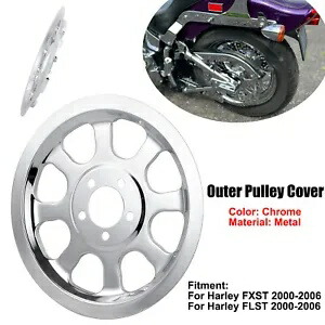 オートバイアウタープーリーカバー 70 歯ハーレーソフテイル FXST FLST 00-06 クローム Motorcycle Outer Pulley Cover 70 Tooth For Harley Softail FXST FLST 00-06 Chrome 【並行輸入品】