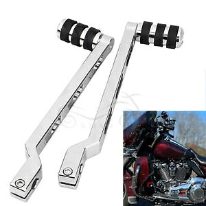 9.84インチ 延長クロームヒールトゥシフトレバーシフターペグ ハーレーツーリングフロリダトライク用 9.84” Extend Chrome Heel Toe Shift Lever Shifter Peg For Harley Touring FL Trike 【並行輸入品】