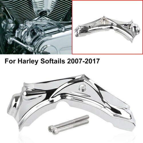 ハーレーソフテイル 07-17 クラシック FLSTC カスタム FXSTC 用クロームシリンダーベースカバー Chrome Cylinder Base Cover For Harley Softail 07-17 Classic FLSTC Custom FXSTC 【並行輸入品】