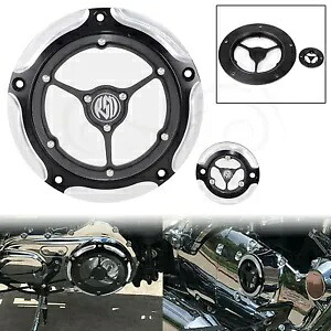ブラック RSD CNC ダービー カバー タイミング タイマー キット ハーレー ロードキング ウルトラ FLTRU FLHX 用 Black RSD CNC Derby Cover Timing Timer Kit For Harley Road King Ultra FLTRU FLHX 【並行輸入品】