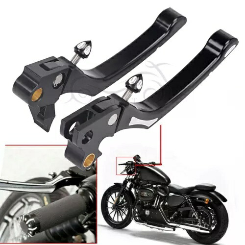 ブラックハンドブレーキクラッチレバーハーレーツーリングロードグライドスポーツスターXL883 1200用 Black Hand Brake Clutch Lever For Harley Touring Road Glide Sportster XL883 1200 【並行輸入品】
