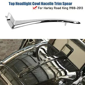 トップヘッドライトカウルナセルトリムスピアハーレーロードキング FLHR カスタム FLHRS に適合 Top Headlight Cowl Nacelle Trim Spear Fit For Harley Road King FLHR Custom FLHRS 【並行輸入品】