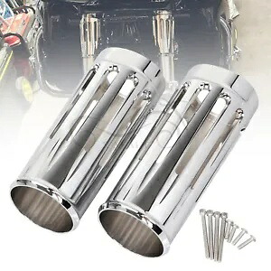 CNC カットフォークブーツスライダーカバーカウベルハーレーツーリングロードエレクトラグライド用 CNC Cut Fork Boot Slider Cover Cow Bells For Harley Touring Road Electra Glide 【並行輸入品】