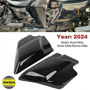 ビビッドブラックサイドカバーパネルハーレーツーリングロードストリートグライドFLHX 2024に適合 Vivid Black Side Cover Panels Fit For Harley Touring Road Street Glide FLHX 2024 【並行輸入品】