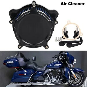 ブラックブルーエアクリーナーインテークフィルターハーレーツーリンググライドファットボーイFLFBS 114用 Black Blue Air Cleaner Intake Filter For Harley Touring Glide Fat Boy FLFBS 114 【並行輸入品】