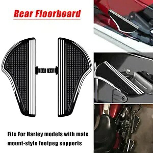 ブラックリアフロアボードフットペグハーレーツーリングエレクトラグライドダイナロードキング用 Black Rear Floorboards Foot Peg For Harley Touring Electra Glide Dyna Road King 【並行輸入品】