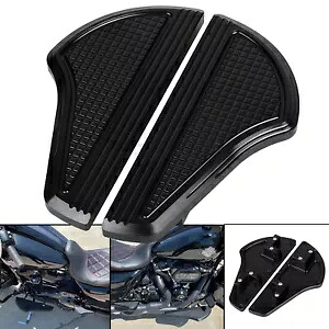 ハーレーロードキングエレクトラストリートグライド用ブラックパッセンジャーフットペグフロアボード Black Passenger Foot Pegs Floorboards For Harley Road King Electra Street Glide 【並行輸入品】