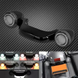 グロスブラックリアライトバーランニングターンシグナルブレーキハーレーストリートグライド用 Gloss Black Rear Light Bar Running Turn Signal Brake Fit For Harley Street Glide 【並行輸入品】