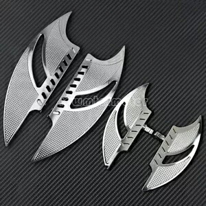 クローム ドライバー + 助手席フロアボード フットレスト ハーレー ツーリング ダイナ FLD に適合 Chrome Driver + Passenger Floorboards Foot Rests Fit For Harley Touring Dyna FLD 【並行輸入品】 50,160円