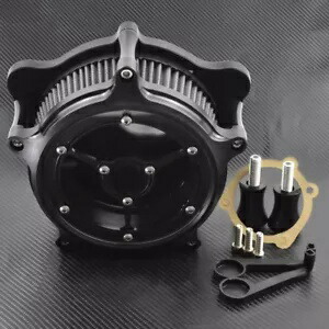 ブラックエアクリーナーグレーエアフィルターシステムハーレーダイナ 00-17 ソフテイル 00-15 に適合 Black Air Cleaner Gray Air Filter System Fit For Harley Dyna 00-17 Softail 00-15 【並行輸入品】