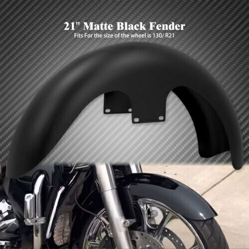 マットブラック 130 R21 ラップフロントフェンダーハーレーツーリングエレクトラグライド用 Matte Black 130 R21 Wrap Front Fender Fit For Harley Touring Electra Road Glide 【並行輸入品】