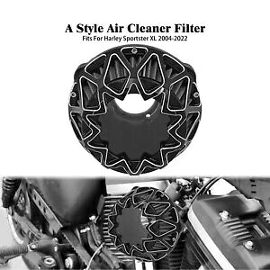 ブラックホワイトボーダーエアクリーナーインテークフィルターはハーレースポーツスター883 1200に適合します Black White Border Air Cleaner Intake Filter Fits For Harley Sportster 883 1200 【並行輸入品】