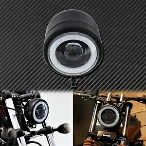オートバイ LED アンバーヘッドライトヘッドランプブラックスポーツスター XL 883 1200 に適合 Motorcycle LED Amber Headlight Head Lamp Black Fit For Sportster XL 883 1200 【並行輸入品】