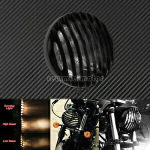 6.5 ''オートバイヘッドライトランニンググリルカバーハーレーカフェレーサーチョッパーに適合 6.5'' Motorcycle Headlight Running Grill Cover Fit For Harley Cafe Racer Chopper 【並行輸入品】