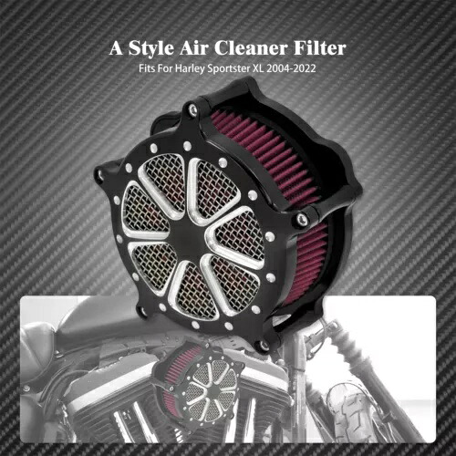 オートバイエアクリーナーインテークフィルターハーレースポーツスター XL 883 2004-2023 に適合 Motorcycle Air Cleaner Intake Filter Fit For Harley Sportster XL 883 2004-2023 【並行輸入品】