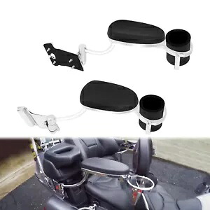 後部調節可能な助手席アームレスト カップホルダー付き ホンダ GL1800 2001-17 に適合 Rear Adjustable Passenger Armrests with Cup Holder Fits Fot Honda GL1800 2001-17 【並行輸入品】