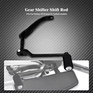 ブラックギアシフターシフトロッドレバーアームセットハーレーソルフテイルフロリダ 2018-2022 に適合 Black Gear Shifter Shift Rod Lever Arm Set Fit For Harley Solftail FL 2018-2022 【並行輸入品】