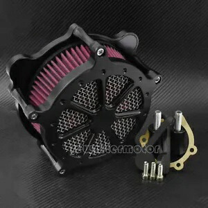 ドット ブラック エアフィルター レッド エレメント クリーナー ハーレー ソフテイル 00-15 ツーリング用 Dots Black Air Filter Red Element Cleaner Fit For Harley Softail 00-15 Touring 【並行輸入品】