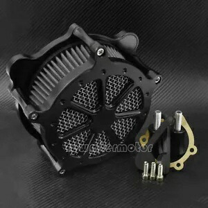 ドットマットブラックエアフィルターグレークリーナーハーレーソフテイル00-15ツーリングに適合 Dots Matte Black Air Filter Gray Cleaner Fit For Harley Softail 00-15 Touring 【並行輸入品】