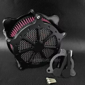 ドットブラックエアフィルターレッドクリーナーハーレーツーリングトライク08ソフテイル16-17用 Dots Black Air Filter Red Cleaner Fit For Harley Touring Trike 08 Softail 16-17 【並行輸入品】
