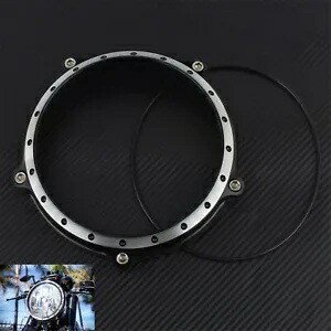 5.75 インチ ヘッドライト トリム リング ランプ ベゼル スポーツスター XL 883 1200 ダイナ ソフテイル用 5.75'' Headlight Trim Ring Lamp Bezel Fit For Sportster XL 883 1200 Dyna Softail 【並行輸入品】