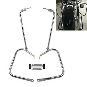 クローム リア サドルバッグ ブラケット ガード バー ハーレー エレクトラ ロード グライド 97-08 に適合 Chrome Rear Saddlebag Bracket Guard Bar Fit For Harley Electra Road Glide 97-08 【並行輸入品】