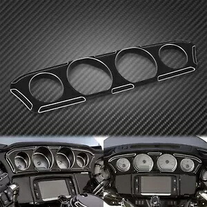 ブラックインナーフェアリングゲージパネルトリムカバーハーレーツーリンググライド2014-22用 Black Inner Fairing Gauge Panel Trim Cover Fit For Harley Touring Glide 2014-22 【並行輸入品】
