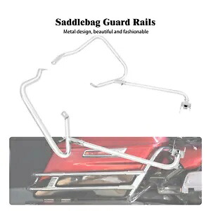 すべてのクローム サドルバッグ ブラケット ガード セット サポート バー ハーレー ツーリング 14-22 に適合 All Chrome Saddlebag Bracket Guard Set Support Bar Fit For Harley Touring 14-22 【並行輸入品】