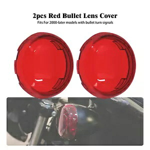 2x ターンシグナルライトレッドレンズカバーハーレーロードエレクトラグライドスポーツスターに適合 2x Turn Signal Light Red Lens Cover Fit For Harley Road Electra Glide Sportster 【並行輸入品】