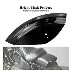 グロスブラックフラットリアフェンダーマッドガードハーレースポーツスターXL 883 1986-2023に適合 Gloss Black Flat Rear Fender Mudguard Fit For Harley Sportster XL 883 1986-2023 【並行輸入品】
