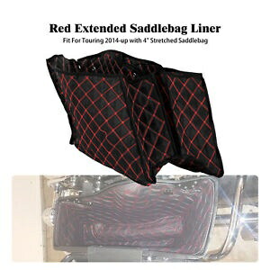 4インチ 拡張サドルバッグ ストレッチバッグインサート レッドライン付き ハーレーツーリングに適合 4'' Extended Saddlebag Stretched Bag Inserts w/ Red Line Fit For Harley Touring 【並行輸入品】