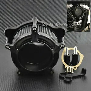 クリアマットブラックエアクリーナーグレーフィルターハーレーダイナ 00-17 ソフテイル 2000 に適合 Clear Matte Black Air Cleaner Grey Filter Fit For Harley Dyna 00-17 Softail 2000 【並行輸入品】