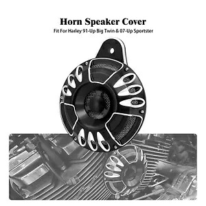 CNC 110 dB ホーンスピーカーカバー ハーレーツーリングビッグツイン 1991-2017 スポーツスター用 CNC 110 dB Horn Speaker Cover For Harley Touring Big Twin 1991-2017 Sportster 【並行輸入品】