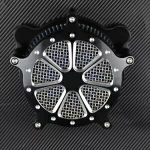 CNC アルミブルーエアクリーナーインテークフィルターハーレー M8 ツーリング 17 ソフテイル用 CNC Aluminum Blue Air Cleaner Intake Filter Fit For Harley M8 Touring 17 Softail 【並行輸入品】