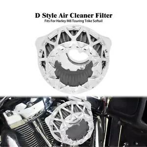 クローム エアフィルター クリーナー グレー インテーク ハーレー M8 ツーリング ソフテイル ダイナ 17+ に適合 Chrome Air Filter Cleaner Grey Intake Fit For Harley M8 Touring Softail Dyna 17+ 【並行輸入品】