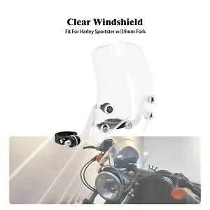39 ミリメートルフロントガラスクリアフロントガラスハーレースポーツスター XL 883 1200 2004-2022 に適合 39mm Windshield Clear Windscreen Fit For Harley Sportster XL 883 1200 2004-2022 【並行輸入品】