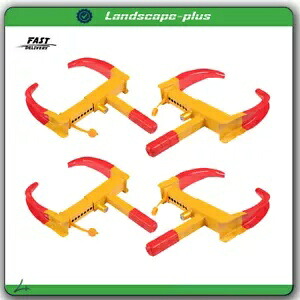 4 パック盗難防止ホイールロッククランプブーツタイヤ爪トレーラー自動車トラック牽引 4 Pack Anti Theft Wheel Lock Clamp Boot Tire Claw Trailer Auto Car Truck Towing 【並行輸入品】