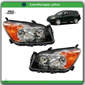 ヘッドライトアセンブリ クリアレンズ 左側 + 右側 2009-2012 トヨタ Rav4 スポーツ用 Headlight Assembly Clear Lens Left + Right Side For 2009-2012 Toyota Rav4 Sport 【並行輸入品】