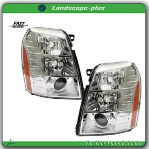 ヘッドライト アセンブリ 左+右 HID/キセノン 2007-2014 キャデラック エスカレード クローム Headlights Assembly Left+Right HID/Xenon For 2007-2014 Cadillac Escalade Chrome 【並行輸入品】