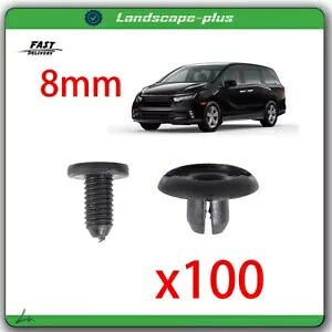 100 個 8 ミリメートルナイロンリベットリテーナーバンパーフェンダークリップホンダアキュラ新 100 Pcs 8mm Nylon Rivets Retainer Bumper Fender Clips For Honda Acura New 【並行輸入品】