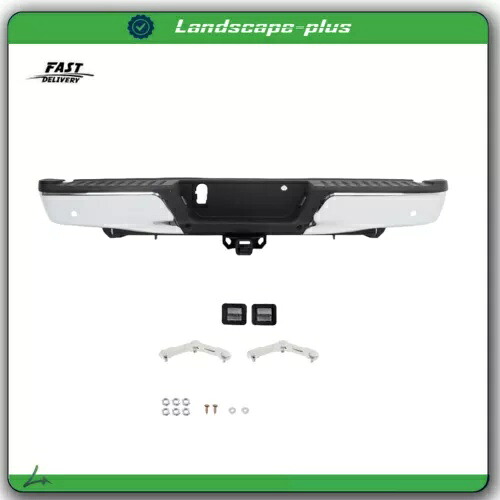2015-2019 フォード F150 用 高耐久牽引 & センサーホール付き クローム リアバンパー For 2015-2019 Ford F150 w/ Heavy Duty Tow & Sensor Hole Chrome Rear Bumper 【並行輸入品】
