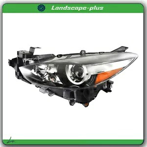 ブラックハロゲン左/ドライバークリアレンズヘッドライトヘッドランプ 2017-2018 マツダ 3 Black Halogen Left/Driver Clear Lens Headlight Headlamp For 2017-2018 Mazda 3 【並行輸入品】