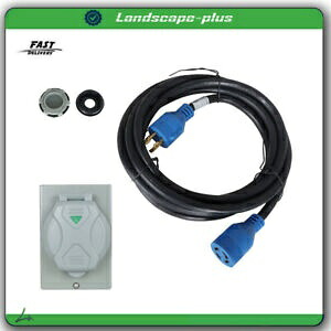 30A 発電機延長ケーブル黒ケーブル電源入力ボックス L14-30P RV に適合 30A Generator Extension Cable Black Cable Power Input Box L14-30P Fit For RV 【並行輸入品】
