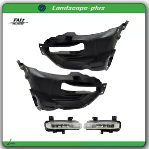 ペアフォグランプランプトリムカバーアセンブリキット LED DRL 2020-2021 フォードエクスプローラー用 Pair Fog Lights Lamp Trim Cover Assembly Kit LED DRL For 2020-2021 Ford Explorer 【並行輸入品】